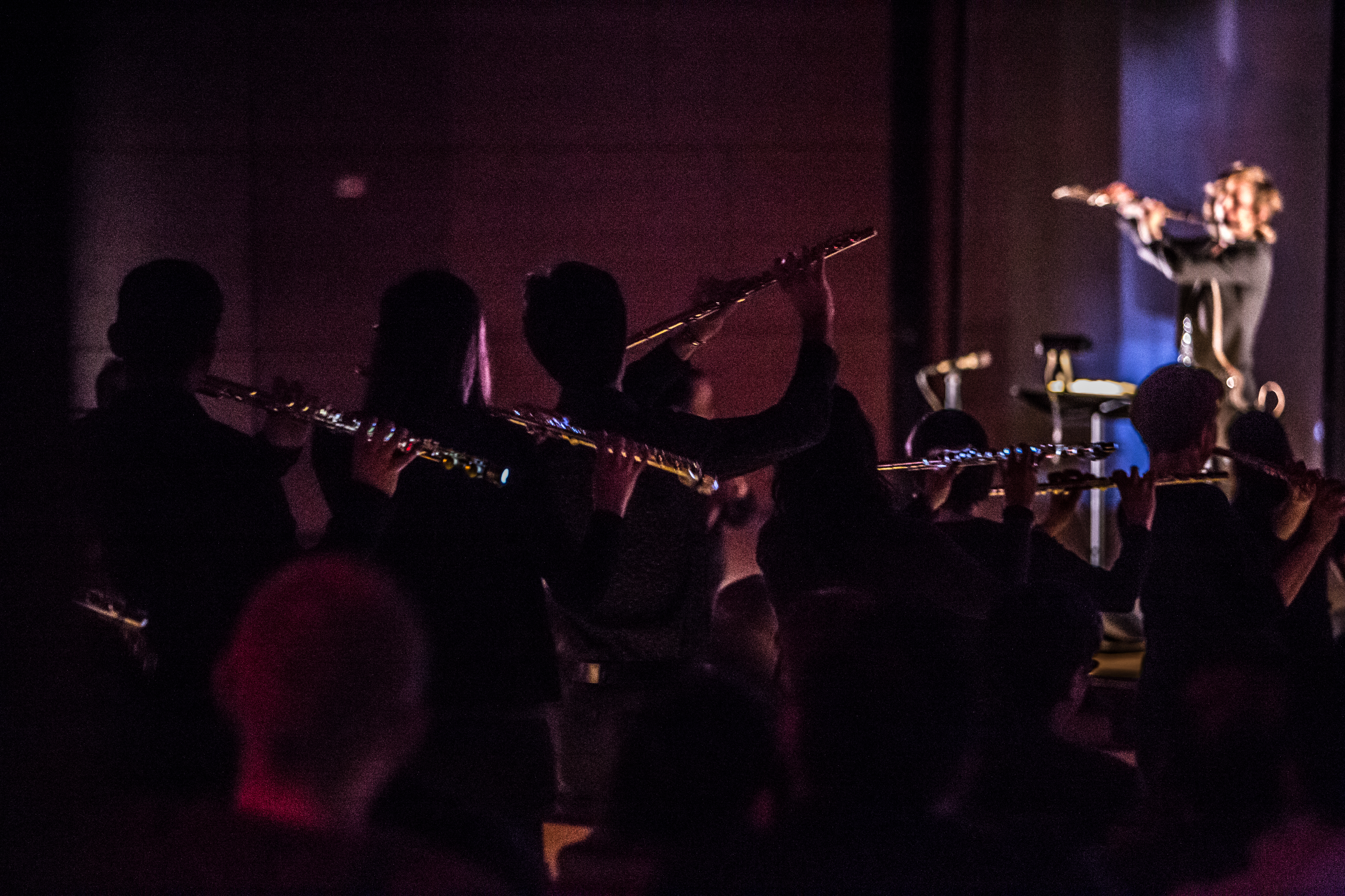 Claire Chase, Cutting the circles of sound, flute, lighting design